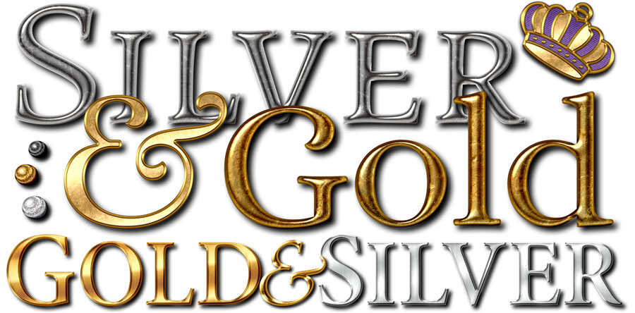 silver and gold text effects